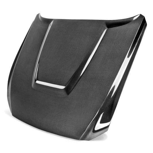 Anderson Composites Type-GR (GT350 Style) double sided carbon fiber hood for 2015-2017 Ford Mustang