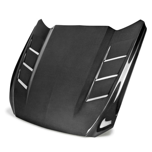 Anderson Composites Heat extractor double sided carbon fiber hood for 2015-2017 Ford Mustang