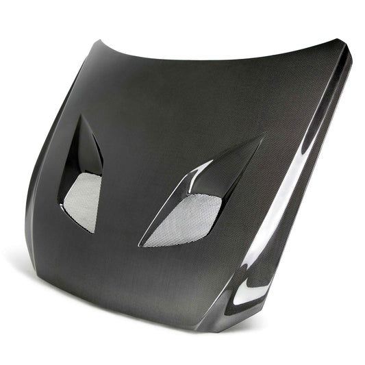 Anderson Composites Type-TT (Ford GT Style) double sided carbon hood for 2015-2017 Ford Mustang