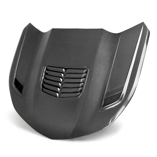 Anderson Composites Type-T2 doubled sided carbon fiber hood for 2016-2023 Chevrolet Camaro (2019-2023 SS style)