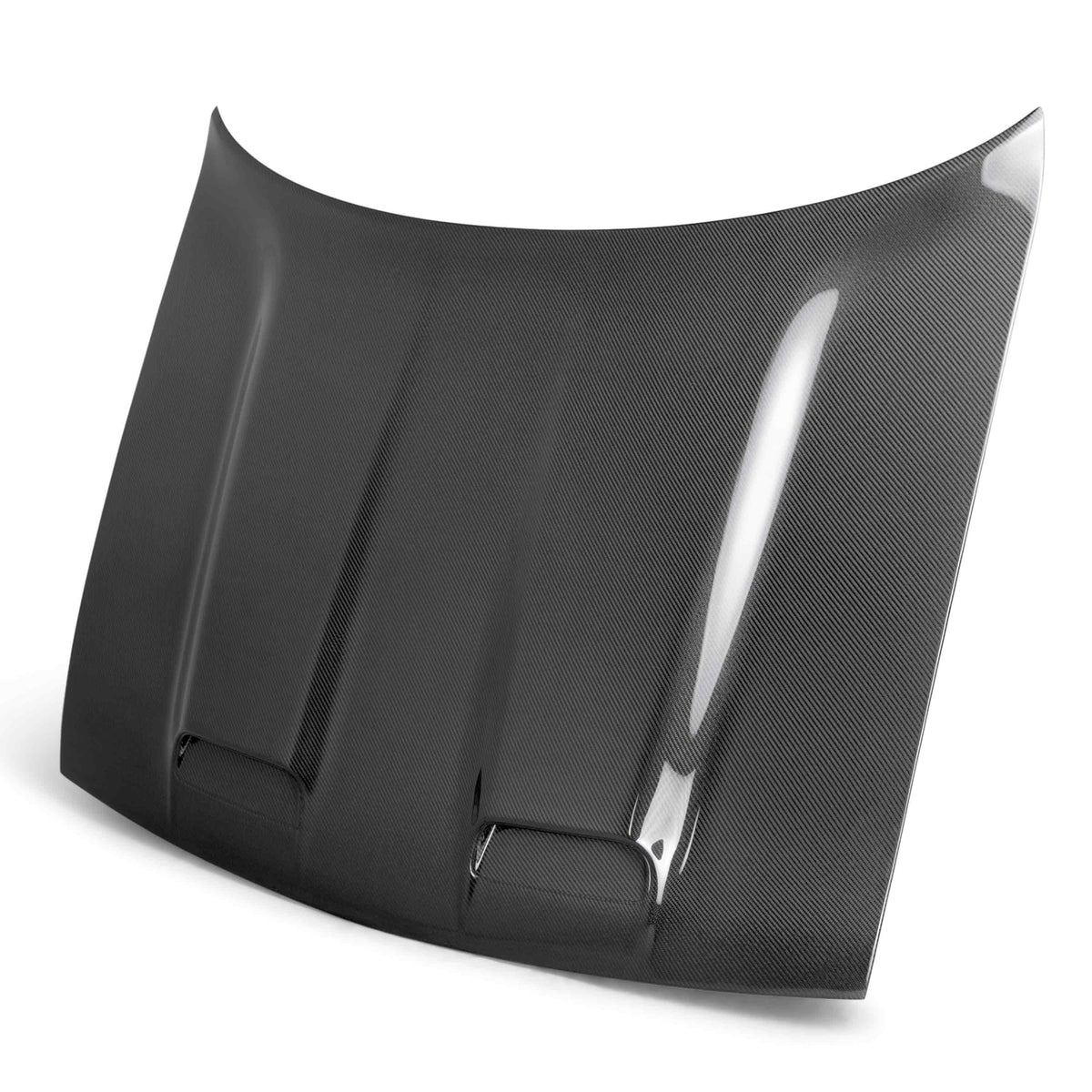 Anderson Composites Type-RE (Dual Snorkel Style) carbon fiber hood for 2019 Dodge Challenger Hellcat/Redeye