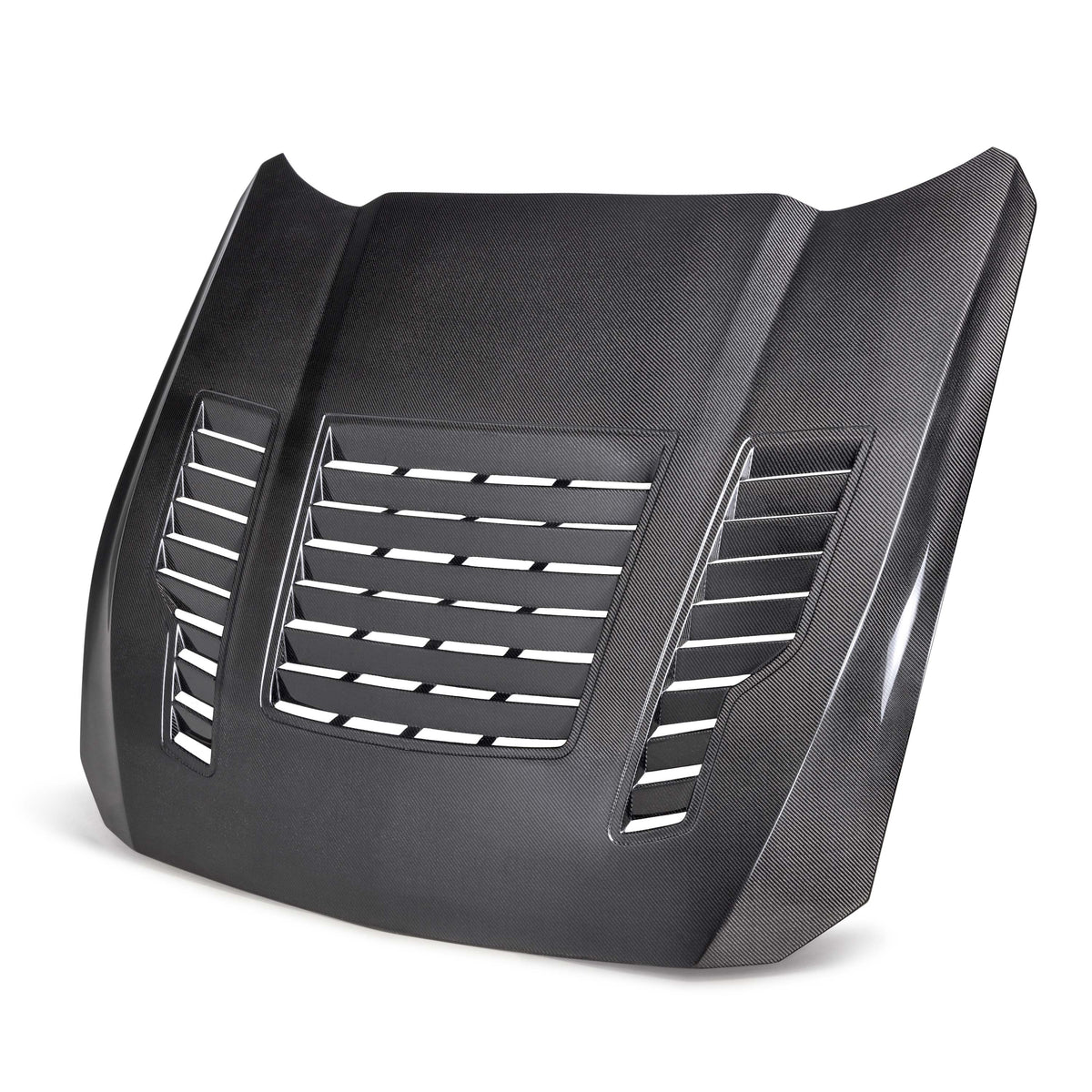 Anderson Composites Type-GT4 double-sided carbon fiber hood for 2024-2026 Ford Mustang