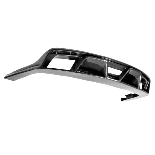 Anderson Composites Type-GR (GT350 Style) carbon fiber rear diffuser for 2015-2017 Ford Mustang with quad-tip exhaust