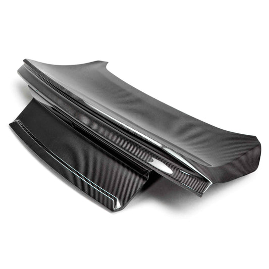 Anderson Composites Type-SA double sided carbon fiber decklid with integrated spoiler for 2015-2023 Ford Mustang