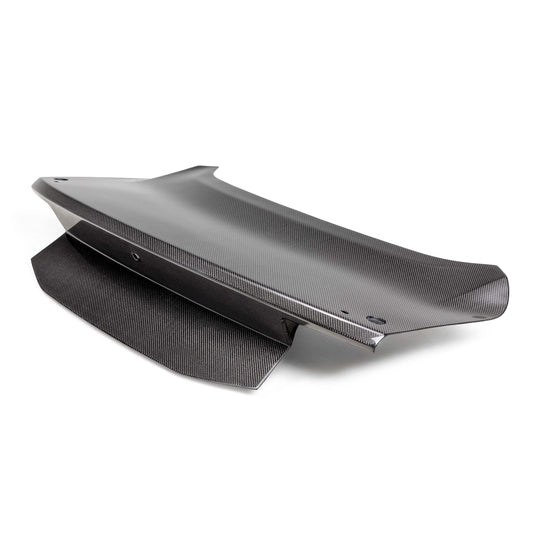 Anderson Composites Type-AC double sided carbon fiber 1-piece decklid for 2024-2026 Ford Mustang with holes for spoiler mounting