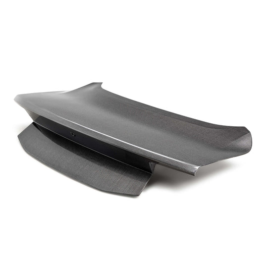 Anderson Composites Type-AO double sided carbon fiber 1-piece decklid for 2024-2026 Ford Mustang (no holes for spoiler mounting)