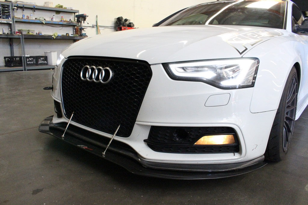 Carbon Fiber Front Wind Splitter - 2013-2017  Audi S5 /RS5 (Stock Bumper)