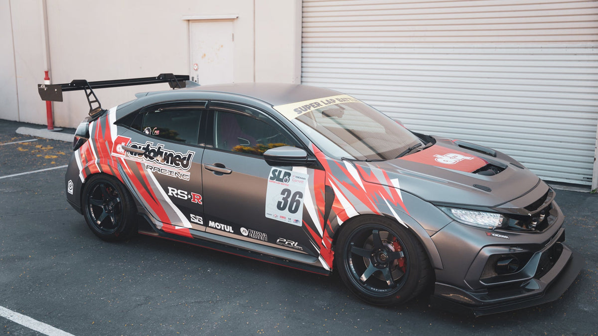 GT-250 Carbon Fiber Swan Neck Wing-Honda FK8 Civic Type R 2017 - 2021