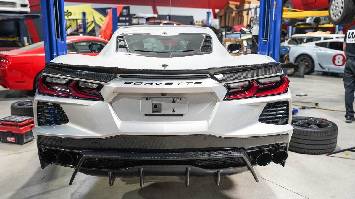Carbon Fiber Rear Spoiler Delete-Chevrolet Corvette C8 Stingray