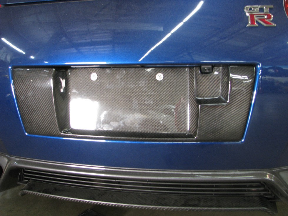 Carbon Fiber  License Plate Backing- 2012-2016 Nissan R35 GTR