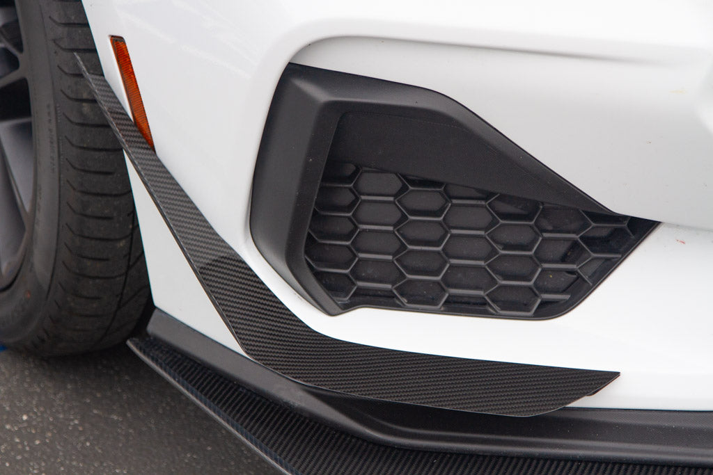 Carbon Fiber Front Bumper Canards - Ford S650 Mustang GT 2024 - Current