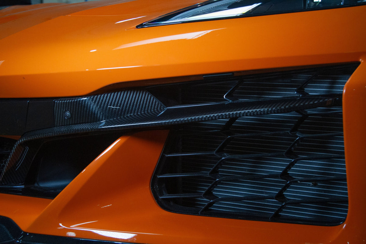 Carbon Fiber Front Bumper Grille Inserts - Chevrolet Corvette C8 Z06, ERay, ZR1, Grand Sport
