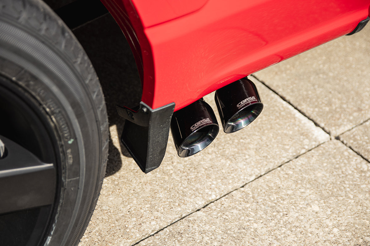 CORSA Sport 3.0 in Cat-Back Front of Tire Exit for 2021-2024 Ford F-150 EcoBoost 3.5L Turbo - SuperCrew with 6.5 FT Bed 157.2" Wheelbase (21168)