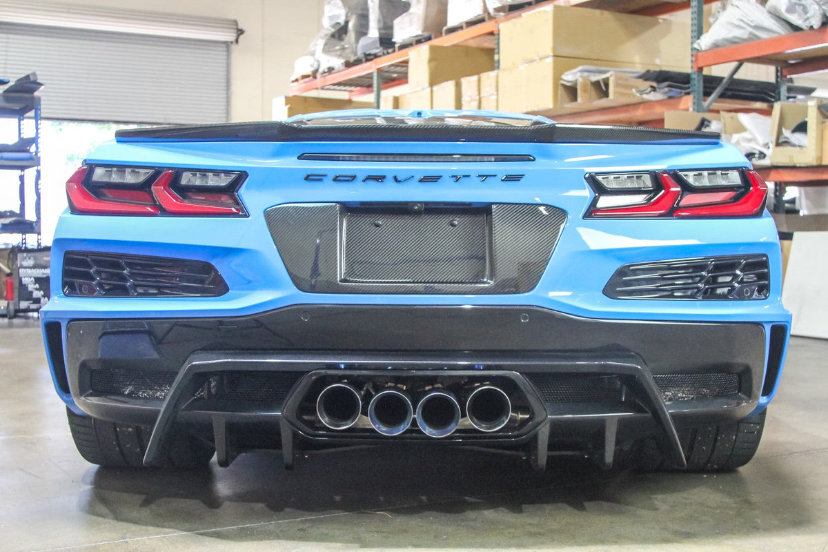 Carbon Fiber License Plate Backing - Chevrolet Corvette C8 Z06/E-Ray/Zr1/Grand sport