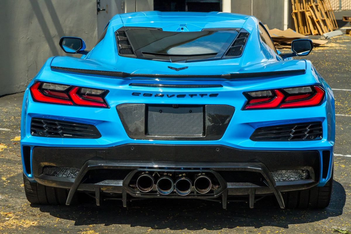 Carbon Fiber License Plate Backing - Chevrolet Corvette C8 Z06/E-Ray/Zr1/Grand sport