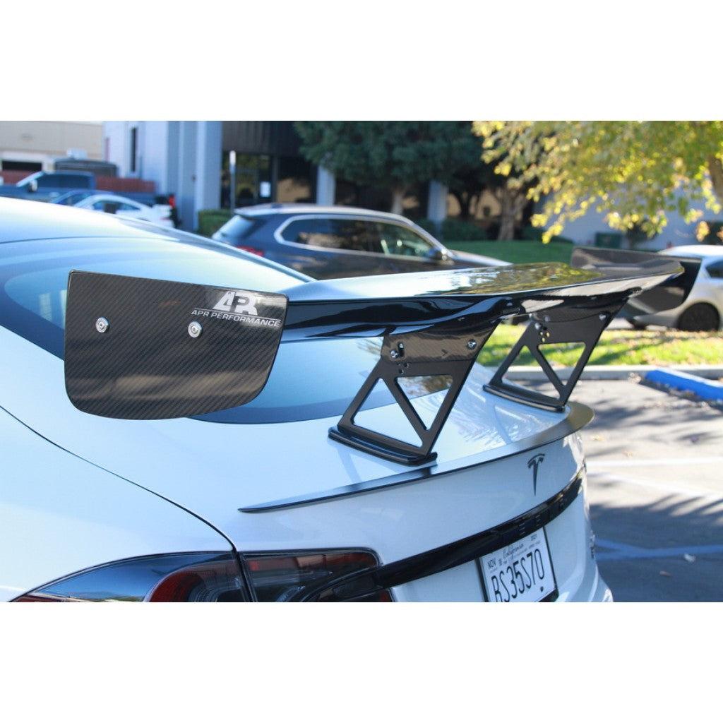 71" GTC-500 Carbon Fiber Adjustable Wing - 2021 - Up Tesla Model S Plaid