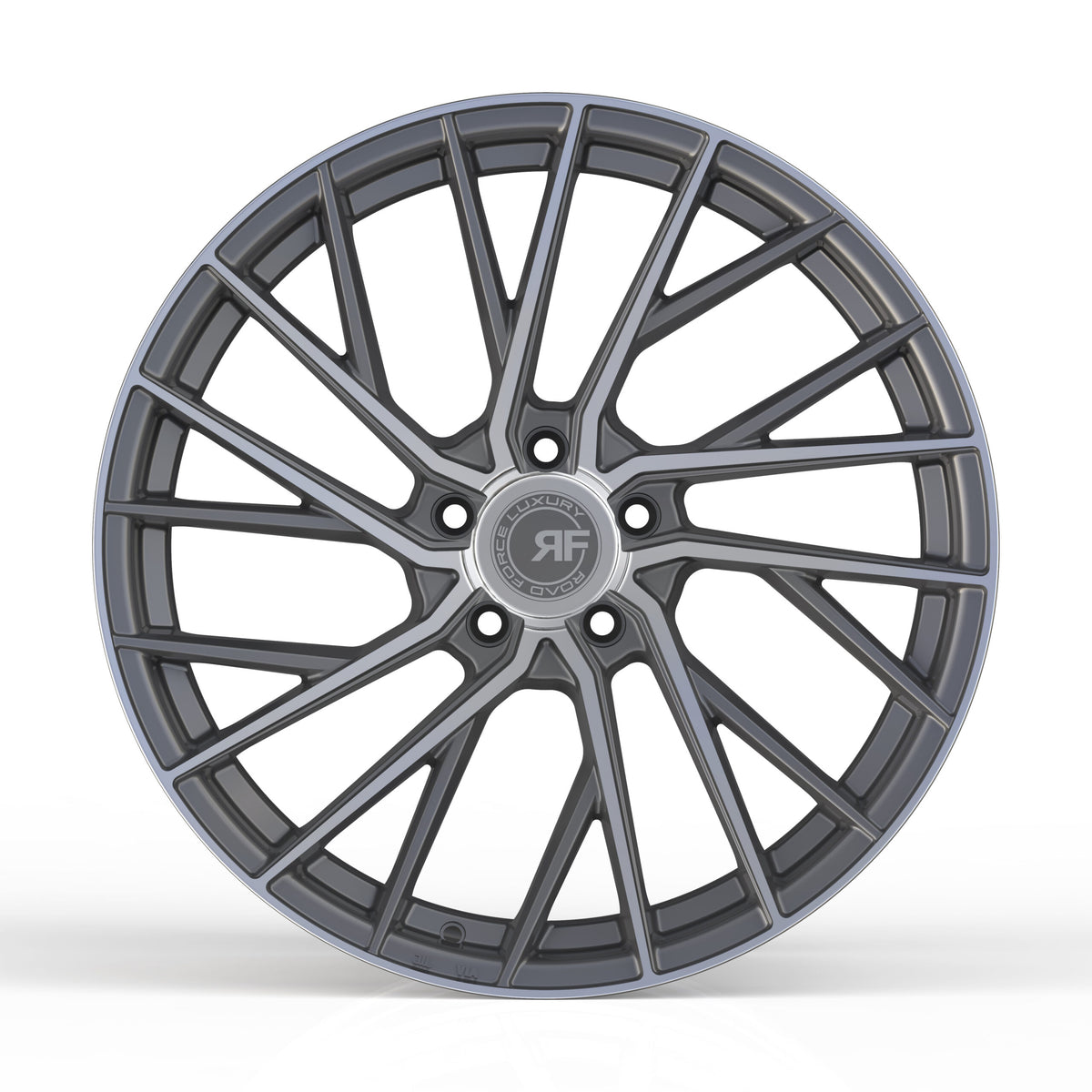 RoadForce Luxury RFF-2 FlowForm Gloss Gunmetal with Machined Face and Tinted Clear Coat — photo 2