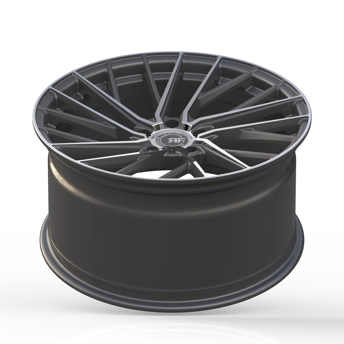 RoadForce Luxury RFF-2 FlowForm Gloss Gunmetal with Machined Face and Tinted Clear Coat — photo 3