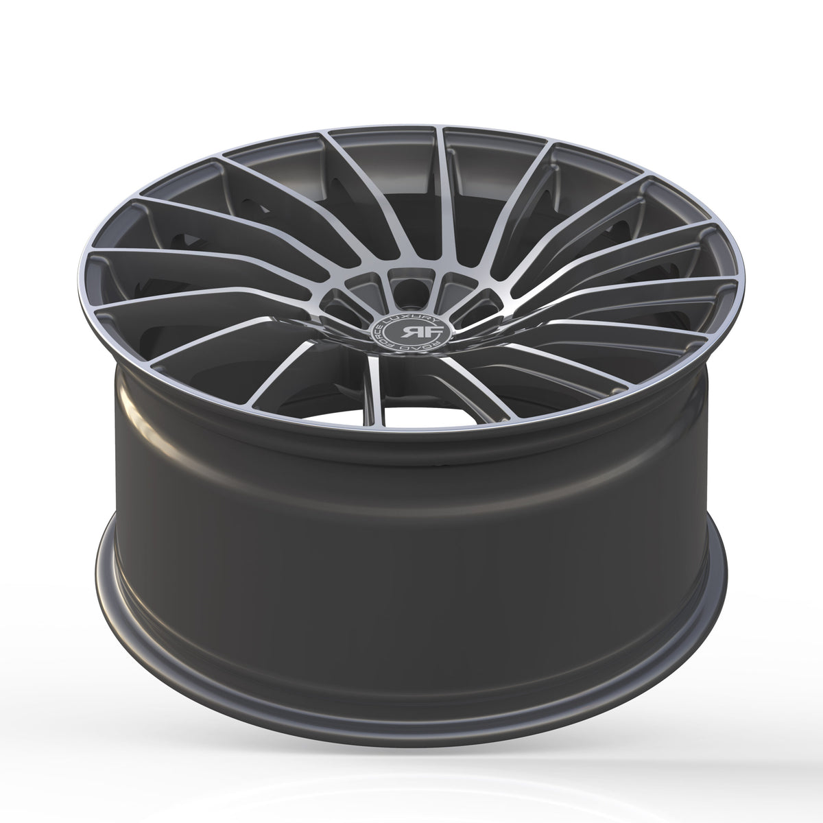 RoadForce Luxury RFF-3 FlowForm Gloss Gunmetal with Machined Face and Tinted Clear Coat — photo 3