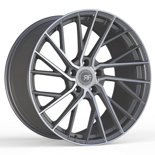 RoadForce Luxury RFF-2 FlowForm Gloss Gunmetal with Machined Face and Tinted Clear Coat — photo 1