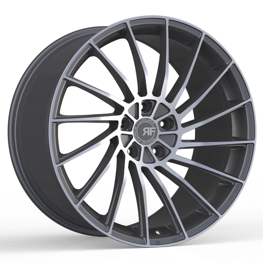 RoadForce Luxury RFF-3 FlowForm Gloss Gunmetal with Machined Face and Tinted Clear Coat — photo 1