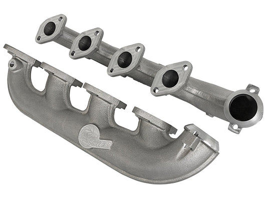 aFe Power BladeRunner Ported Ductile Iron Exhaust Manifolds — Ford Diesel Trucks 03-07 V8-6.0L (td) — 46-40094