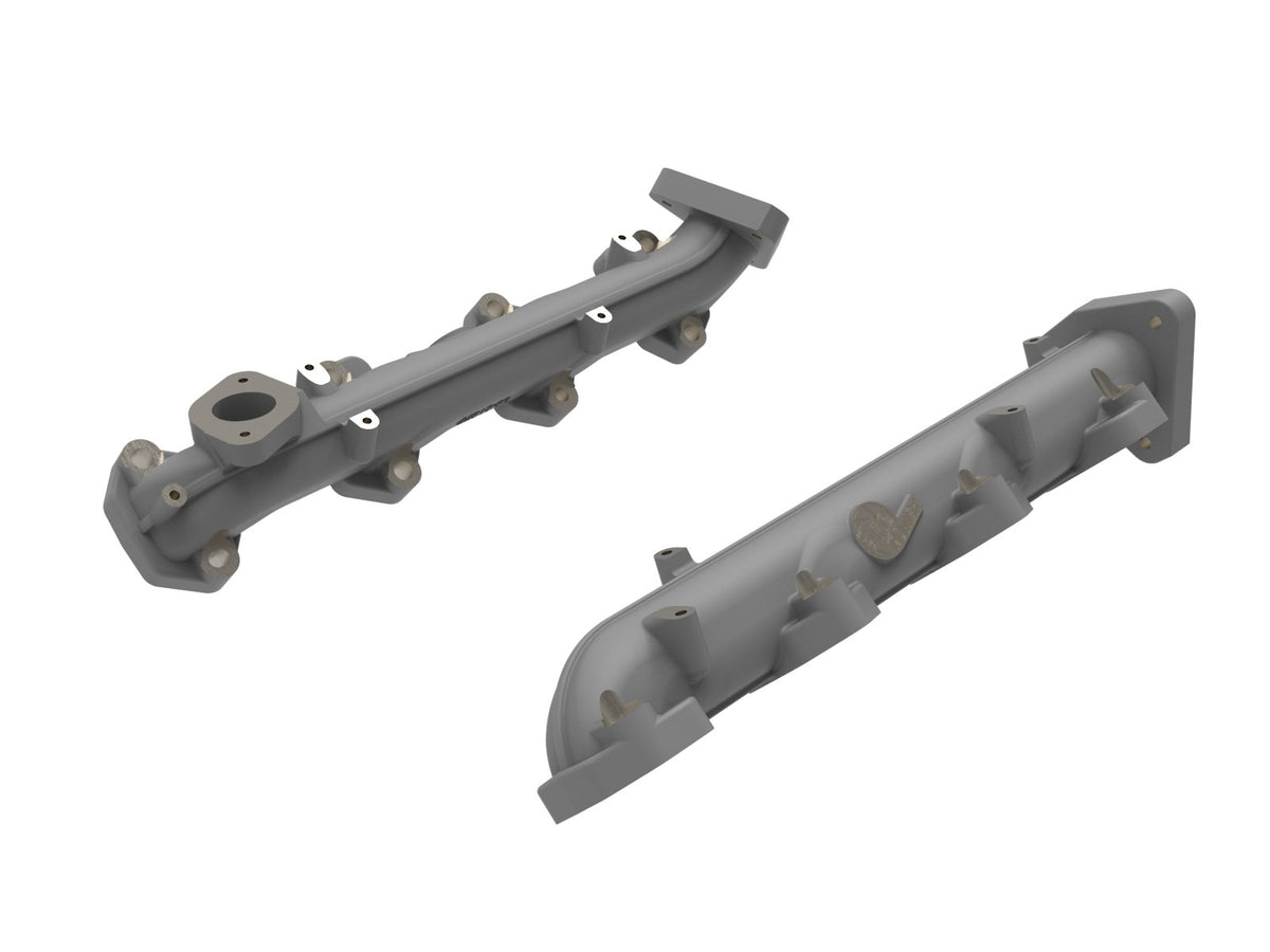 aFe Power BladeRunner Ported Ductile Iron Exhaust Manifold — Ford Diesel Trucks 11-14 V8-6.7L (td) — 46-40174