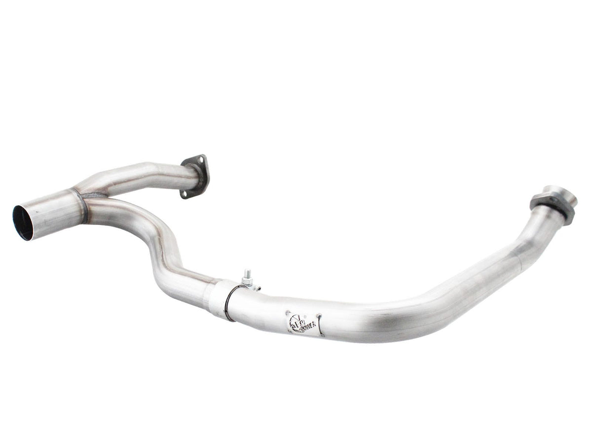 aFe Power Twisted Steel Y-Pipe 2" to 2-1/2" Aluminized Steel Exhaust System — Jeep Wrangler (JK) 12-18 V6-3.6L — 48-06207