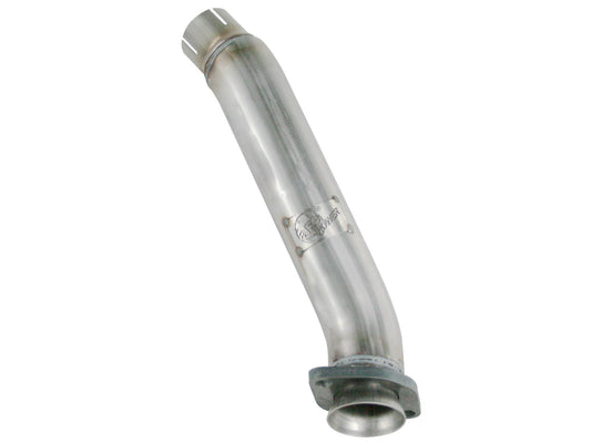 aFe Power Twisted Steel Loop Delete Down-Pipe 2-1/2" Aluminized Steel Exhaust System — Jeep Wrangler (JK) 12-18 V6-3.6L — 48-06209
