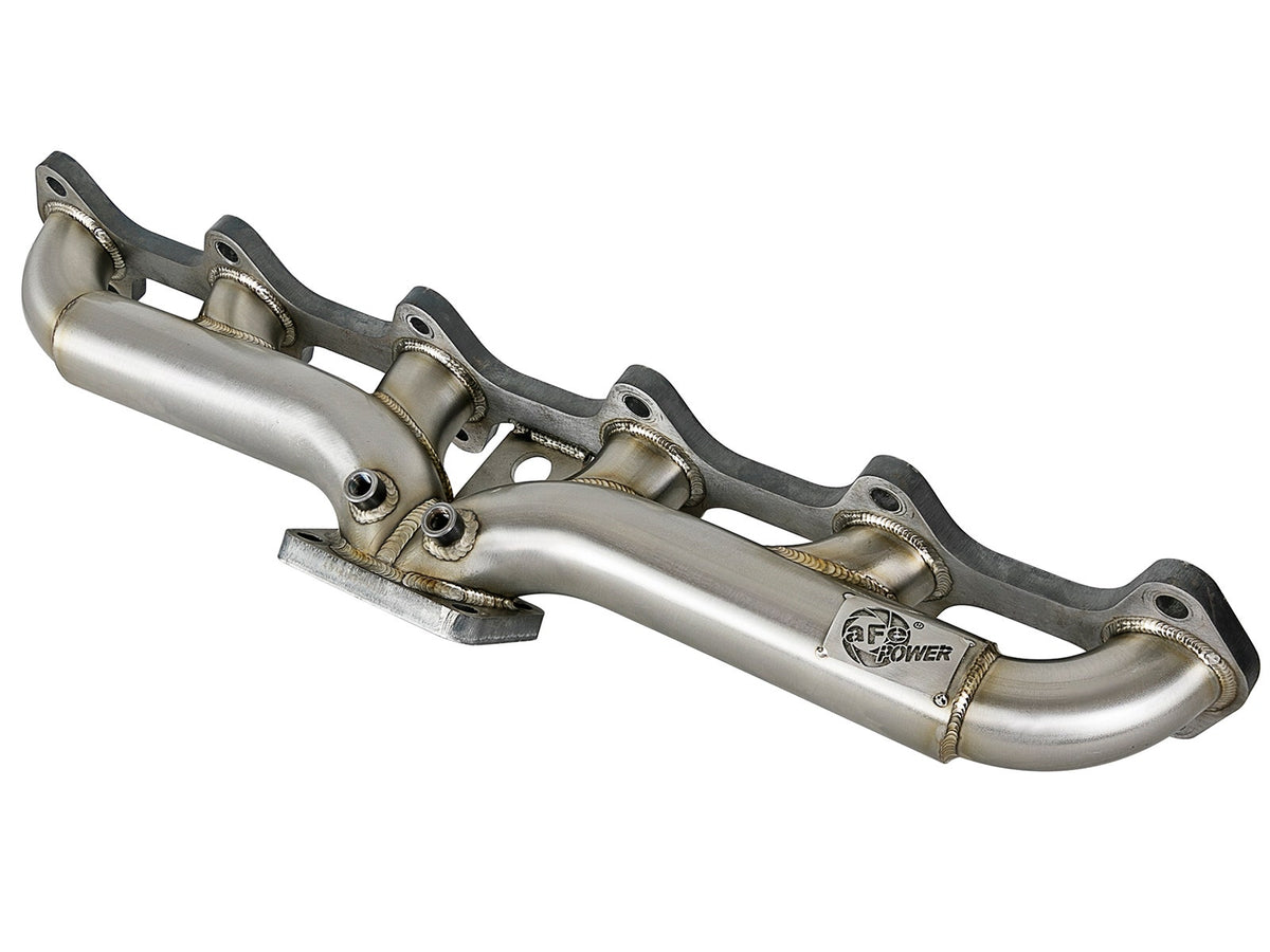 aFe Power Twisted Steel T3 304 Stainless Header — Dodge Diesel Trucks 98.5-02 L6-5.9L (td) — 48-32020