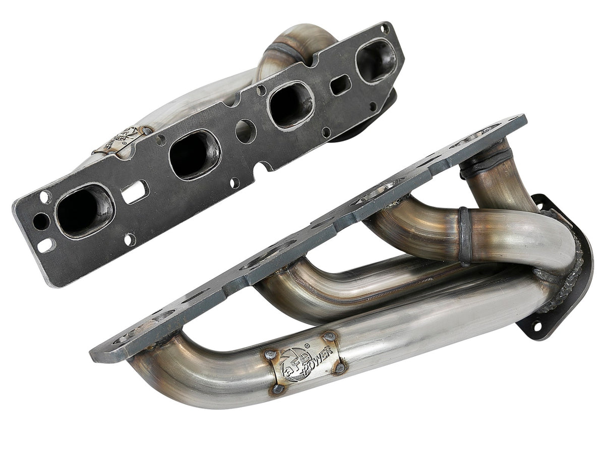 aFe Power Twisted Steel 304 Stainless Steel Short Tube Header — Dodge Challenger/Charger 09-23 V8-5.7L — 48-32021