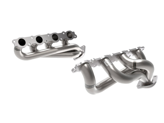 aFe Power Twisted Steel 304 Stainless Steel Short Tube Header — Ford F-250/F-350 20-22 V8-7.3L — 48-33029