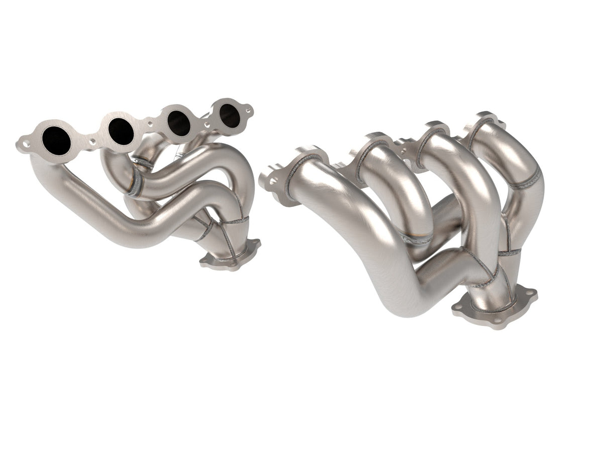aFe Power Twisted Steel 304 Stainless Steel Short Tube Header — Nissan Patrol (Y61) 97-24 — 48-34144
