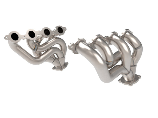 aFe Power Twisted Steel 304 Stainless Steel Short Tube Header — Nissan Patrol (Y61) 97-24 — 48-34144