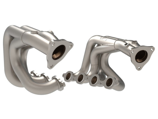 aFe Power Twisted Steel 304 Stainless Steel long Tube Header w/ Titanium Ceramic Coating — Chevrolet Corvette (C8) 20-26 V8-6.2L — 48-34148-T