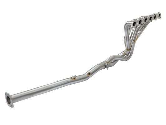 aFe Power Twisted Steel Long Tube Header & Connection Pipe — Nissan Patrol (Y61) 01-16 L6-4.8L — 48-36108-YN