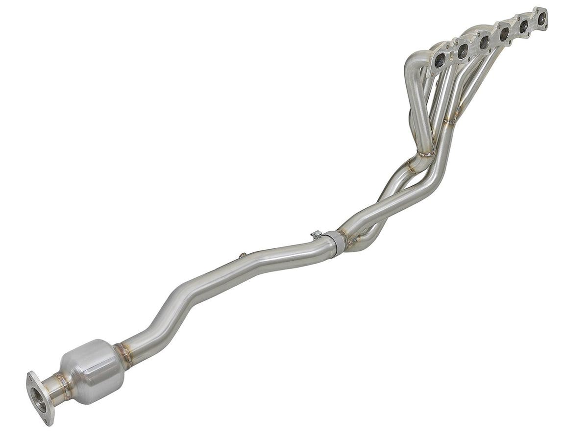 aFe Power Twisted Steel Long Tube Header & Connection Pipes w/ Cat — Nissan Patrol (Y61) 01-16 V8-4.8L — 48-36109-YC