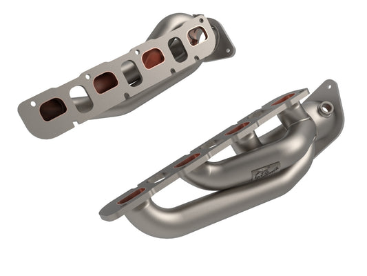 aFe Power Twisted Steel Stainless Steel Short Tube Header w/ Titanium Ceramic Coating — Jeep Wrangler 392 21-26 V8-6.4L — 48-38031-T