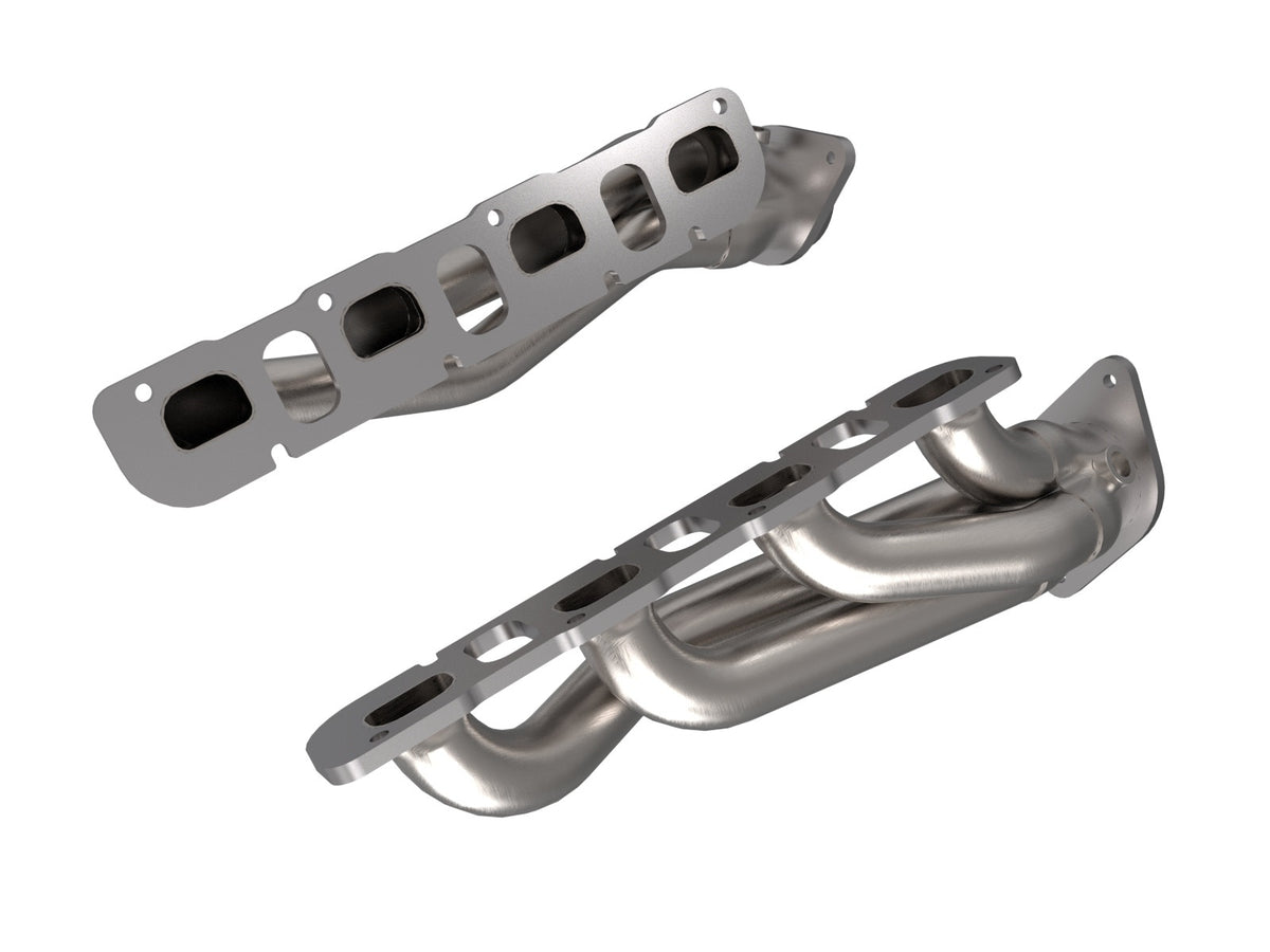 aFe Power Twisted Steel 304 Stainless Steel Short Tube Header — Jeep Grand Cherokee Trackhawk (WK2) 18-21/Dodge Durango SRT Hellcat 21-26 V8-6.2L (sc) — 48-38032