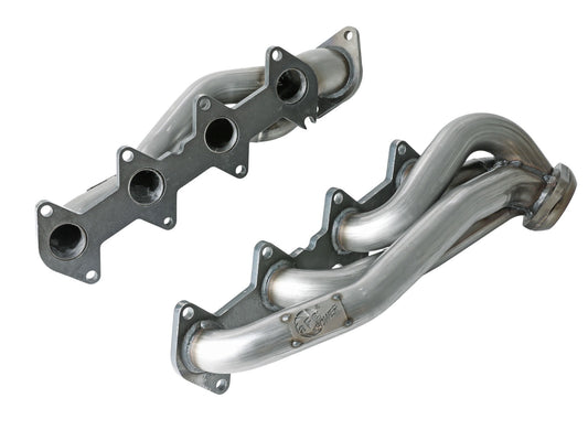 aFe Power Twisted Steel 409 Stainless Steel Short Tube Header — Ford F-150 04-10 V8-5.4L — 48-43032
