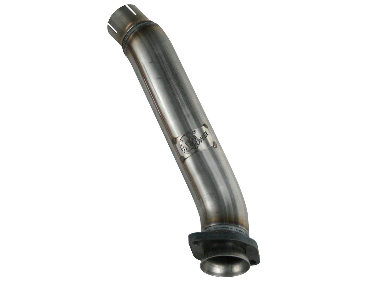 aFe Power Twisted Steel Loop Delete Down-Pipe 2-1/2" Stainless Steel Exhaust System — Jeep Wrangler (JK) 12-18 V6-3.6L — 48-46209