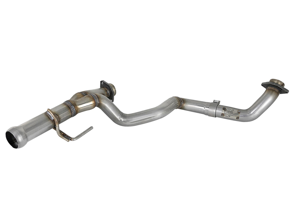 aFe Power Twisted Steel 2-1/4 IN 409 Stainless Steel Y-Pipe — Jeep Wrangler (JL) 18-26/ Gladiator (JT) 20-26 V6-3.6L — 48-48026