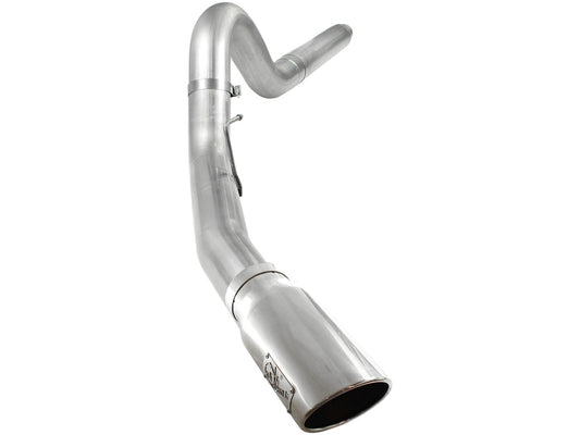 aFe Power ATLAS 5 IN Aluminized Steel DPF-Back Exhaust System w/ Polished Tip — Ford Diesel Trucks 08-10 V8-6.4L (td) — 49-03054-P