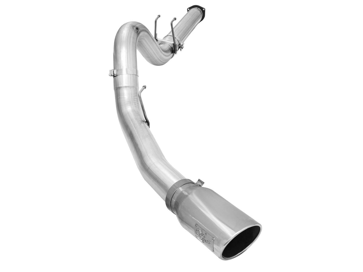 aFe Power ATLAS 5 IN Aluminized Steel DPF-Back Exhaust System — Ford Diesel Trucks 15-16 V8-6.7L (td) — 49-03064-P