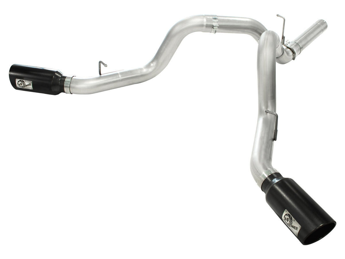 aFe Power ATLAS 4 IN Aluminized Steel DPF-Back Exhaust System — GM Diesel Trucks 11-16 V8-6.6L (td) LML — 49-04043-B