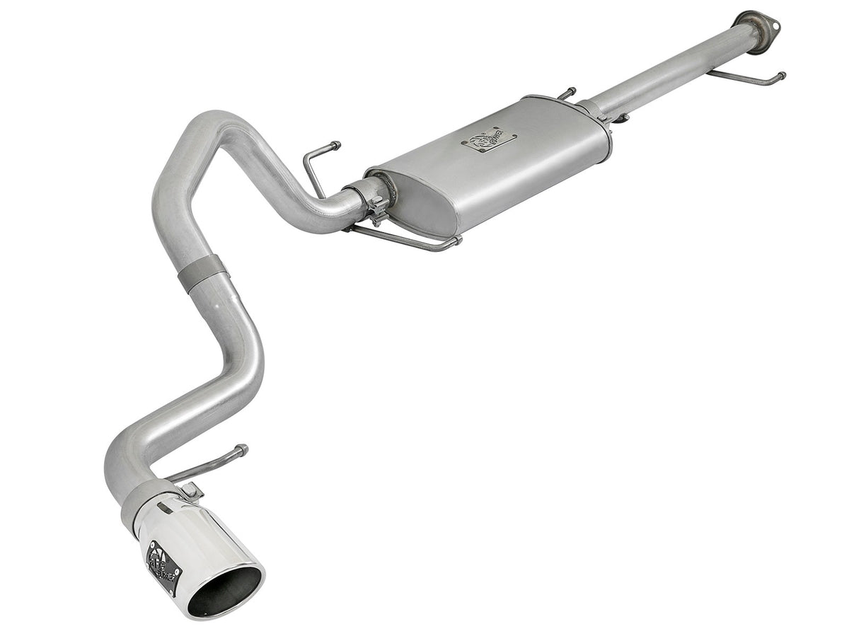 aFe Power Scorpion 2-1/2 IN Aluminized Steel Cat-Back Exhaust System w/ Polished Tip — Toyota FJ Cruiser 07-18 V6-4.0L — 49-06039-P