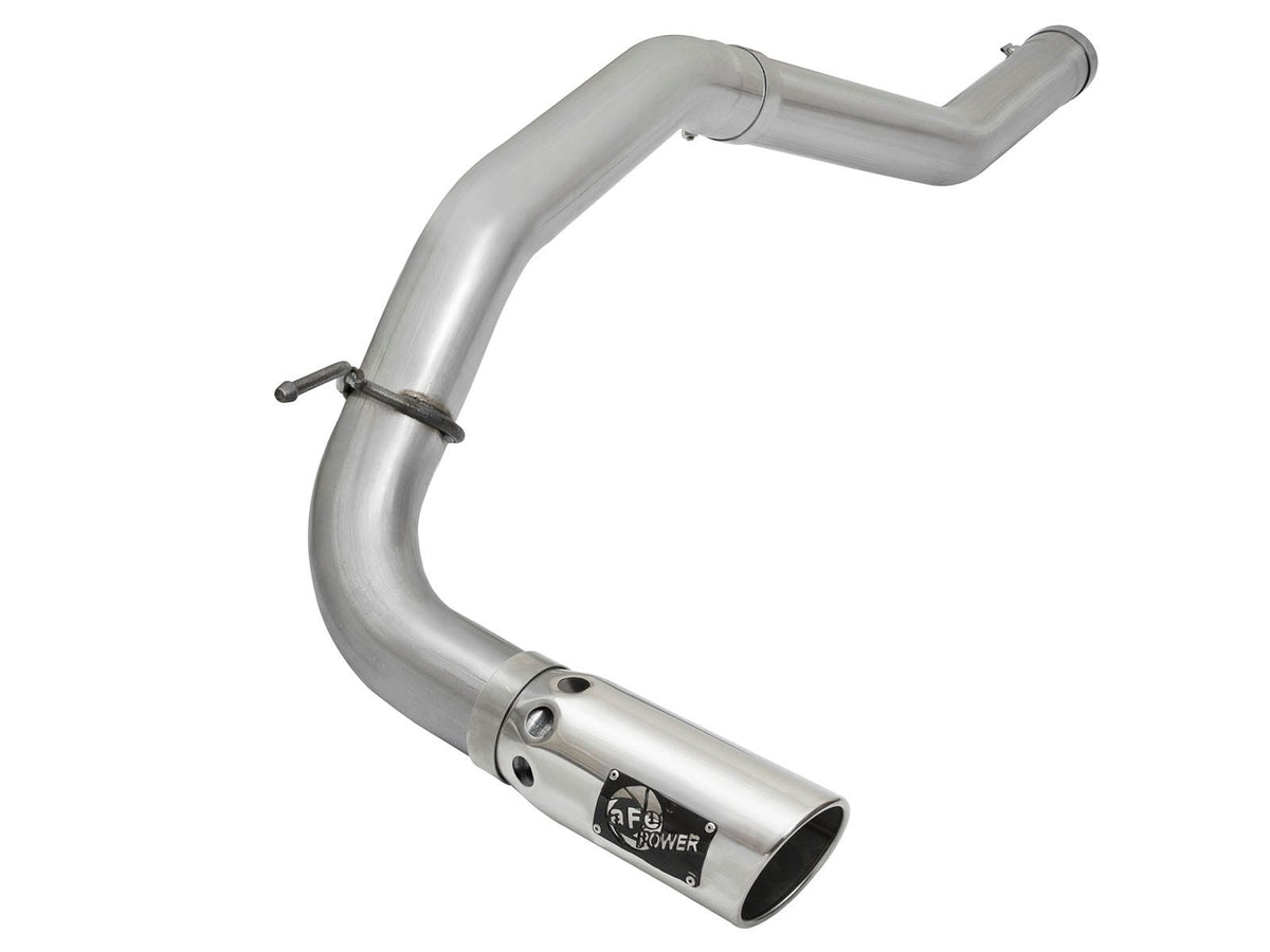 aFe Power ATLAS 4 IN Aluminized Steel DPF-Back Exhaust System w/ Polished Tip — Nissan Titan XD 16-19 V8-5.0L (td) — 49-06113-P