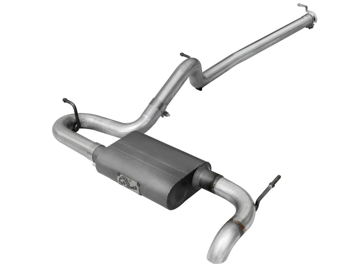 aFe Power Scorpion 2-1/2 IN Aluminized Steel Cat-Back Hi-Tuck Exhaust System — Jeep Wrangler (JK) 07-18 V6-3.6L/3.8L — 49-08043