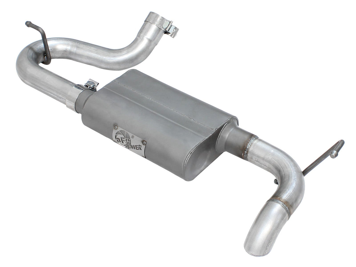 aFe Power Scorpion 2-1/2 IN Aluminized Steel Axle-Back Hi-Tuck Exhaust System — Jeep Wrangler (JK) 07-18 V6-3.6L/3.8L — 49-08046