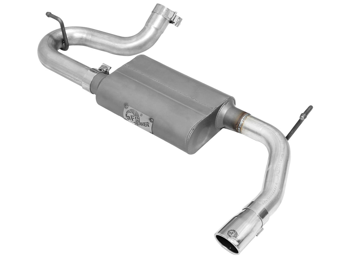 aFe Power Scorpion 2-1/2 IN Aluminized Steel Axle-Back Exhaust System — Jeep Wrangler (JK) 07-18 V6-3.6L/3.8L — 49-08047-P